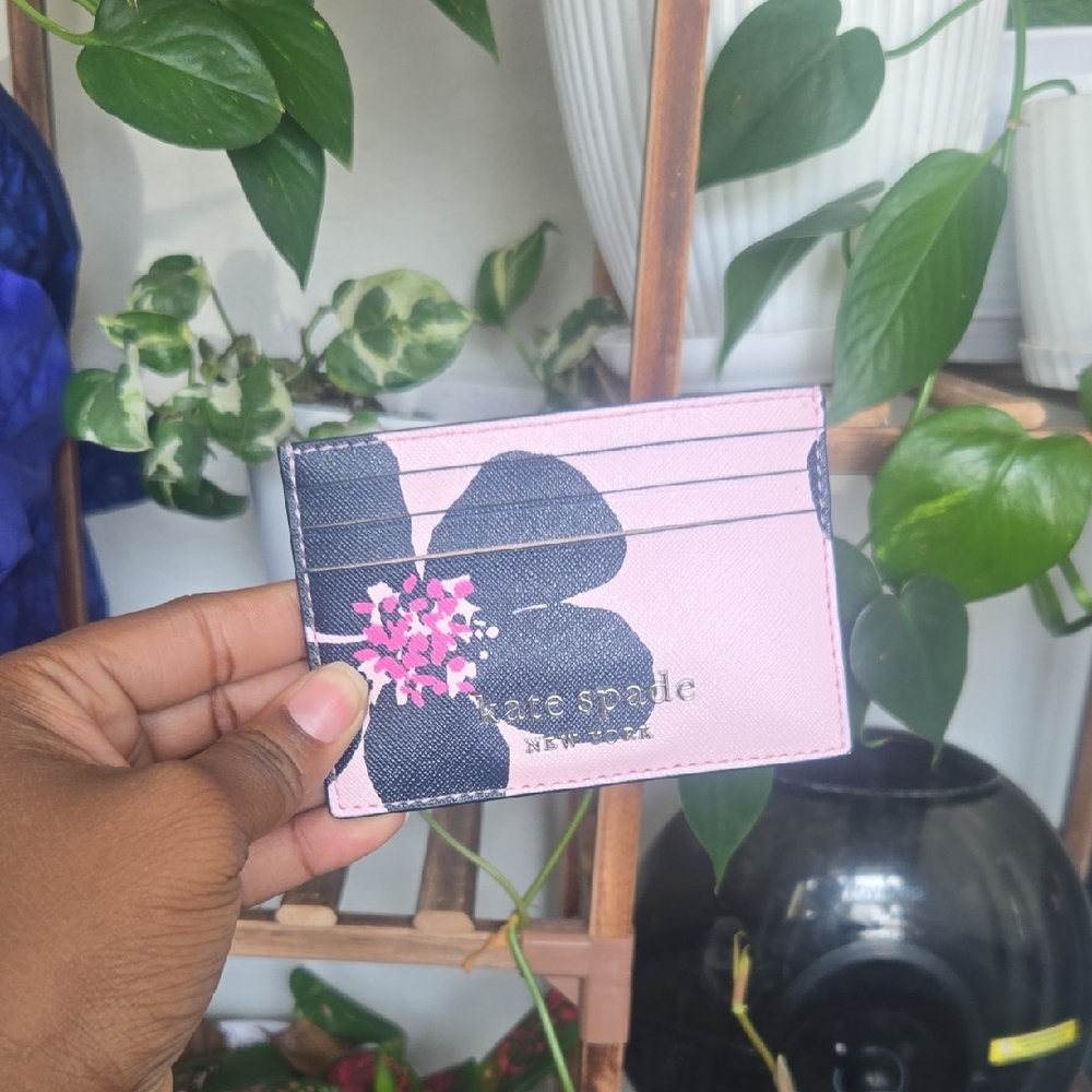 Kate Spade Pink and Black Card Holder